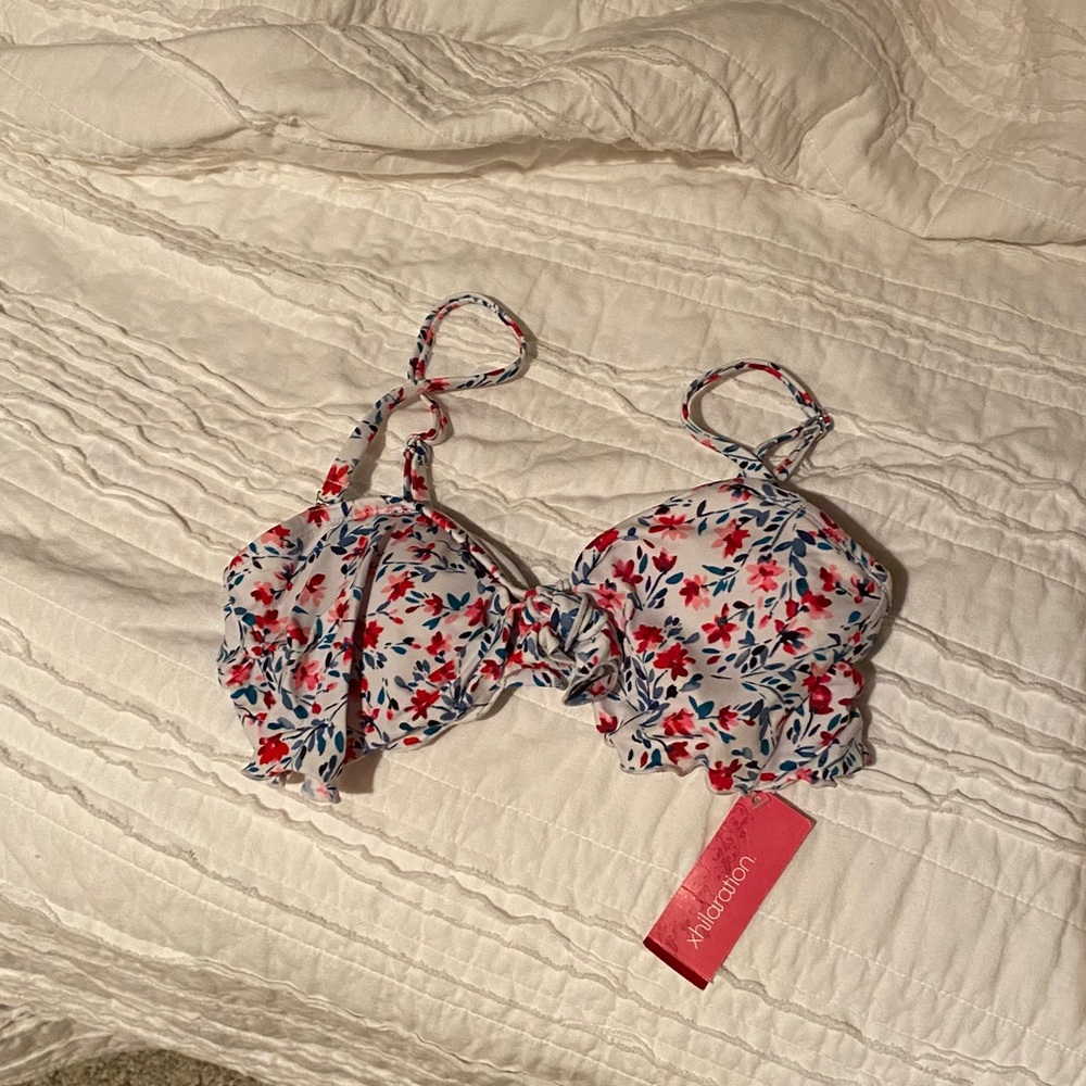 Floral bikini top
